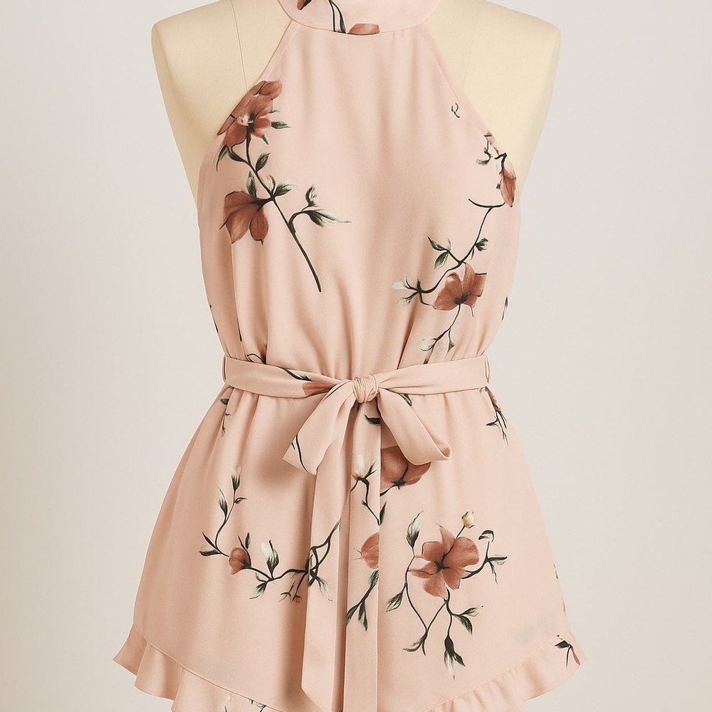 Fashion Nova Floral Mini Dress - Pink